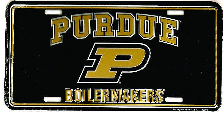 Purdue Boilermakers Black - License Plates
