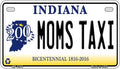 Smart Blonde MP-6394 7 x 4 in. Indiana Moms Taxi Novelty Metal Motorcy