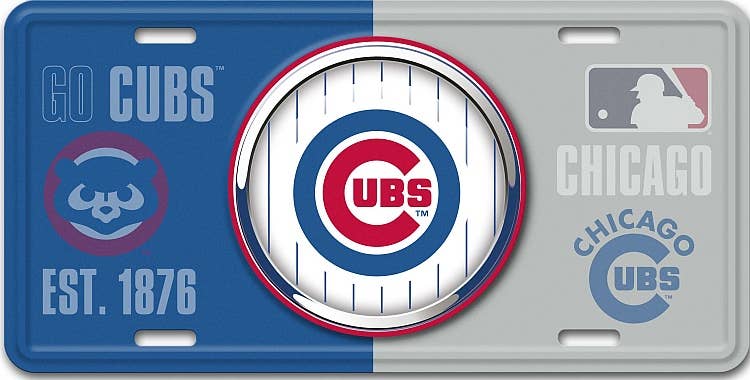 Chicago Cubs Bullseye - License Plates - MLB