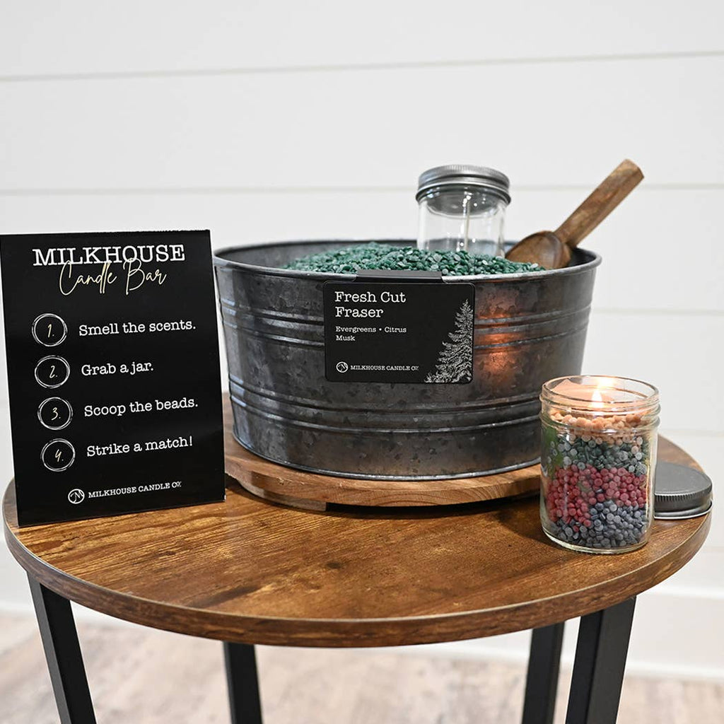 Candle Bar Table Tent Instruction Sign – Shelf Talker