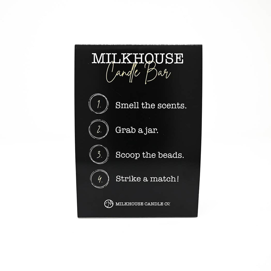 Candle Bar Table Tent Instruction Sign – Shelf Talker