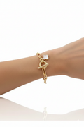 Mother of Pearl Clover Bracelet Adjustable Minimal Fashion Jewelry