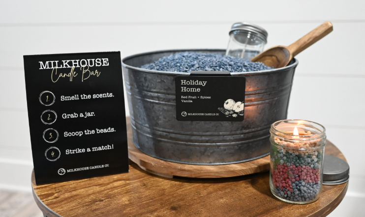 Candle Bar Table Tent Instruction Sign – Shelf Talker
